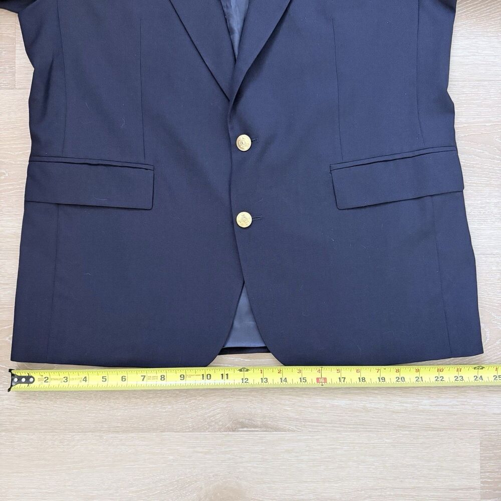 Vintage Polo University Club by Ralph Lauren Navy Blue Blazer 44R Made in Canada - Picture 11 of 16